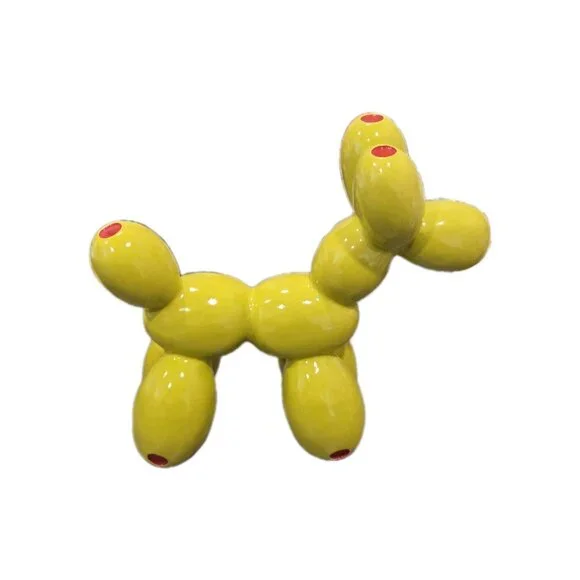 New Green Balloon Dog Pimento Olive Bar Sculpture Resin Home Decor Figurine - Picture 3 of 3